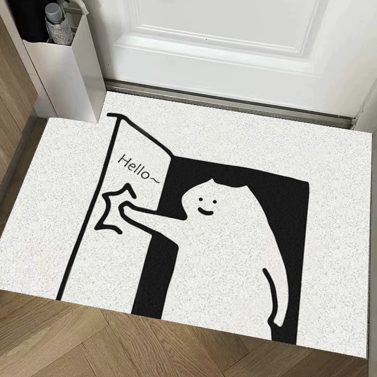 搞怪猫仔家用入户门防滑丝圈地垫