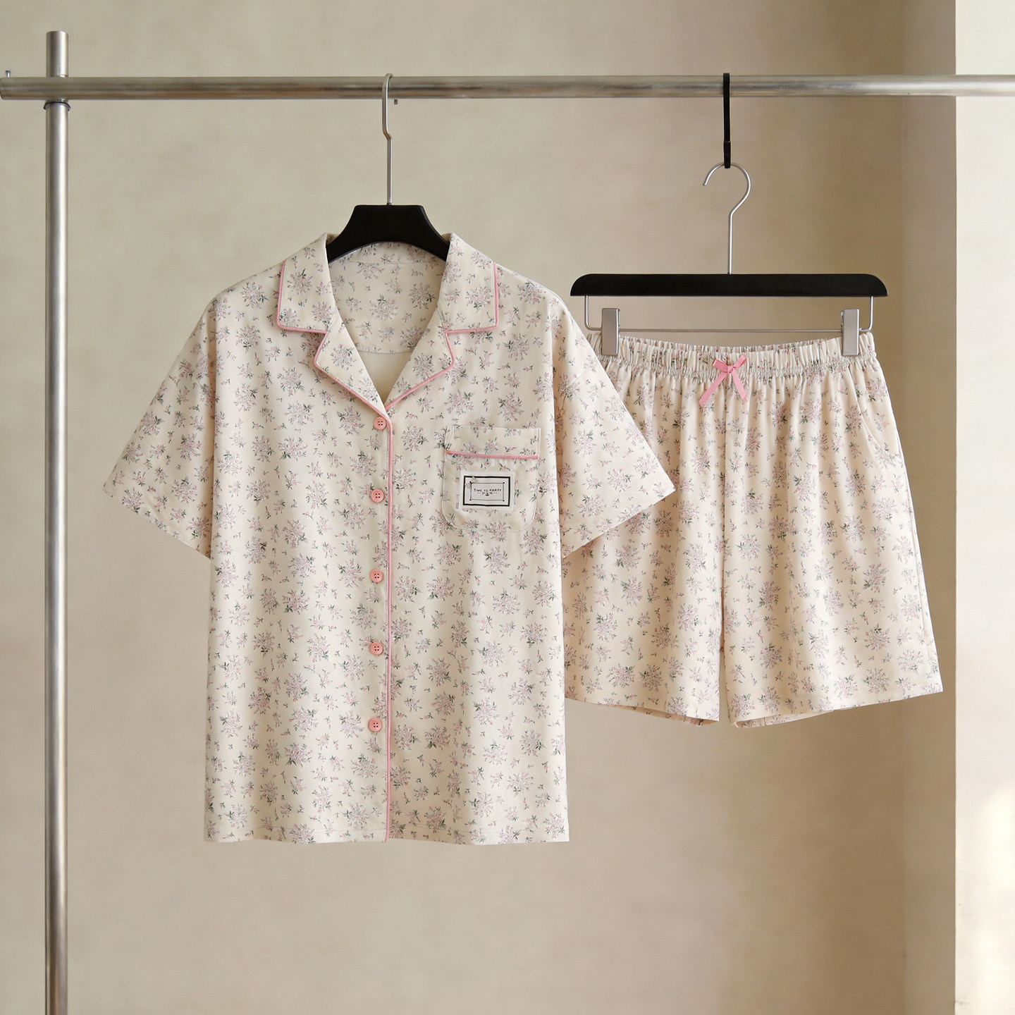 思莉太太纯棉睡衣女款夏季2026新款碎花宽松大码中老年妈妈家居服