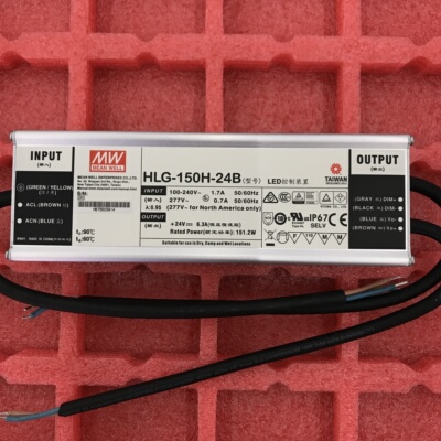 明纬LED开关电源HLG-150H-12B/15B/20B/24B/30B/36B/42B/48B/54B