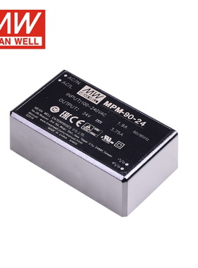台湾明纬MPM-90开关电源90W 12/15/24/48V 封闭型医疗级电源模块