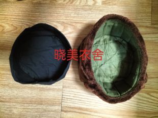 雷锋帽迷彩帽平顶帽通用冬季棉帽春秋布帽帽衬黑色棉弹性里衬