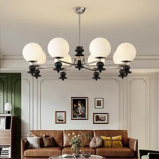 法式中古风魔豆客厅吊灯美式复古南洋风现代简约大气卧室房间灯具