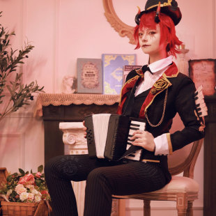 第五人格邮差cos服维克紫皮琴键cosplay男装万圣节皮肤暗黑小恶魔