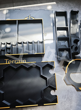 大老鼠token盒 桌游收纳 3D打印（仅收纳无桌游）黑金色