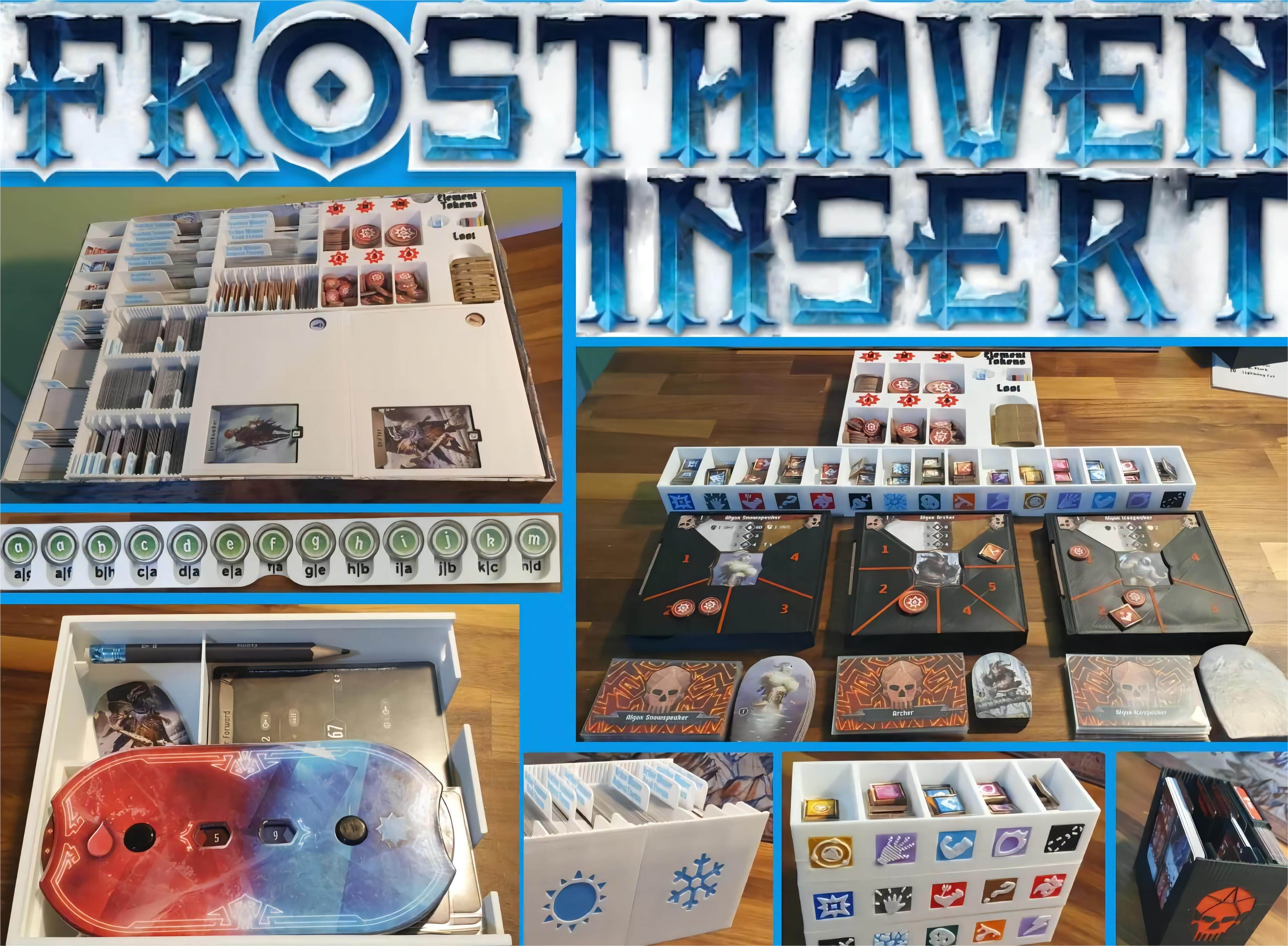 寒霜迷城Frosthaven桌游收纳3D打印（仅收纳无桌游）