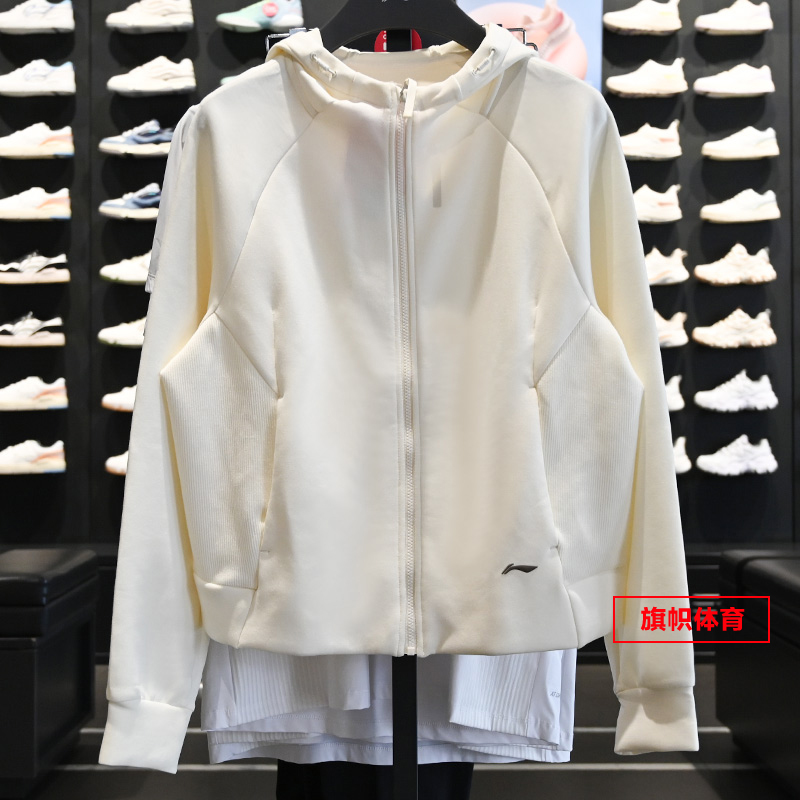 李宁宽松开衫连帽卫衣