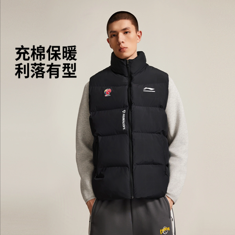 李宁男子保暖运动马甲