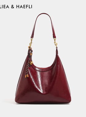 香港红色结婚包女大容量新娘包轻奢大气腋下包托特包高级感斜挎包