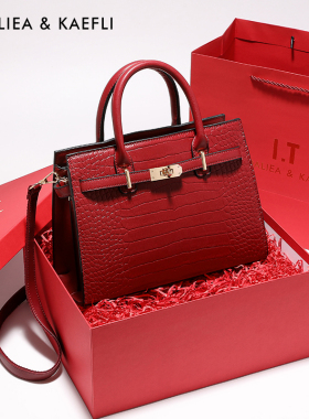 母亲节礼物中年女士包包新款大气红色妈妈结婚包婆婆婚宴包手提包