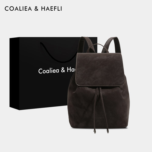 官网COALIEA&HAEFLI真皮双肩包女