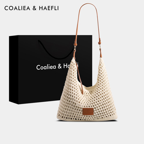 官网小c&k编织镂空包单肩腋下包