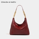 香港品牌高级感托特包大容量女包包单肩腋下包红色结婚包包新娘包