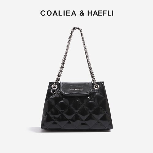 官网C&H菱格链条包中号腋下包女