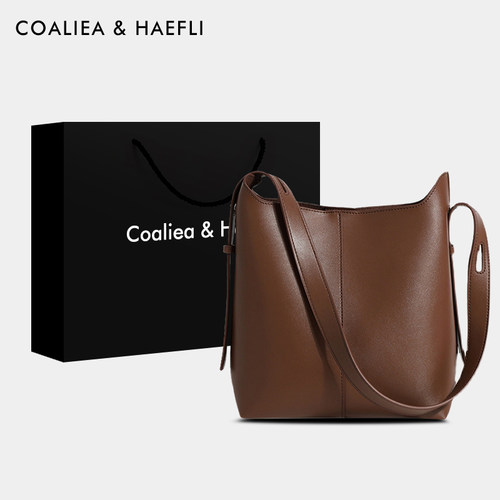官网COALIEA&KAEFLI软皮水桶包女