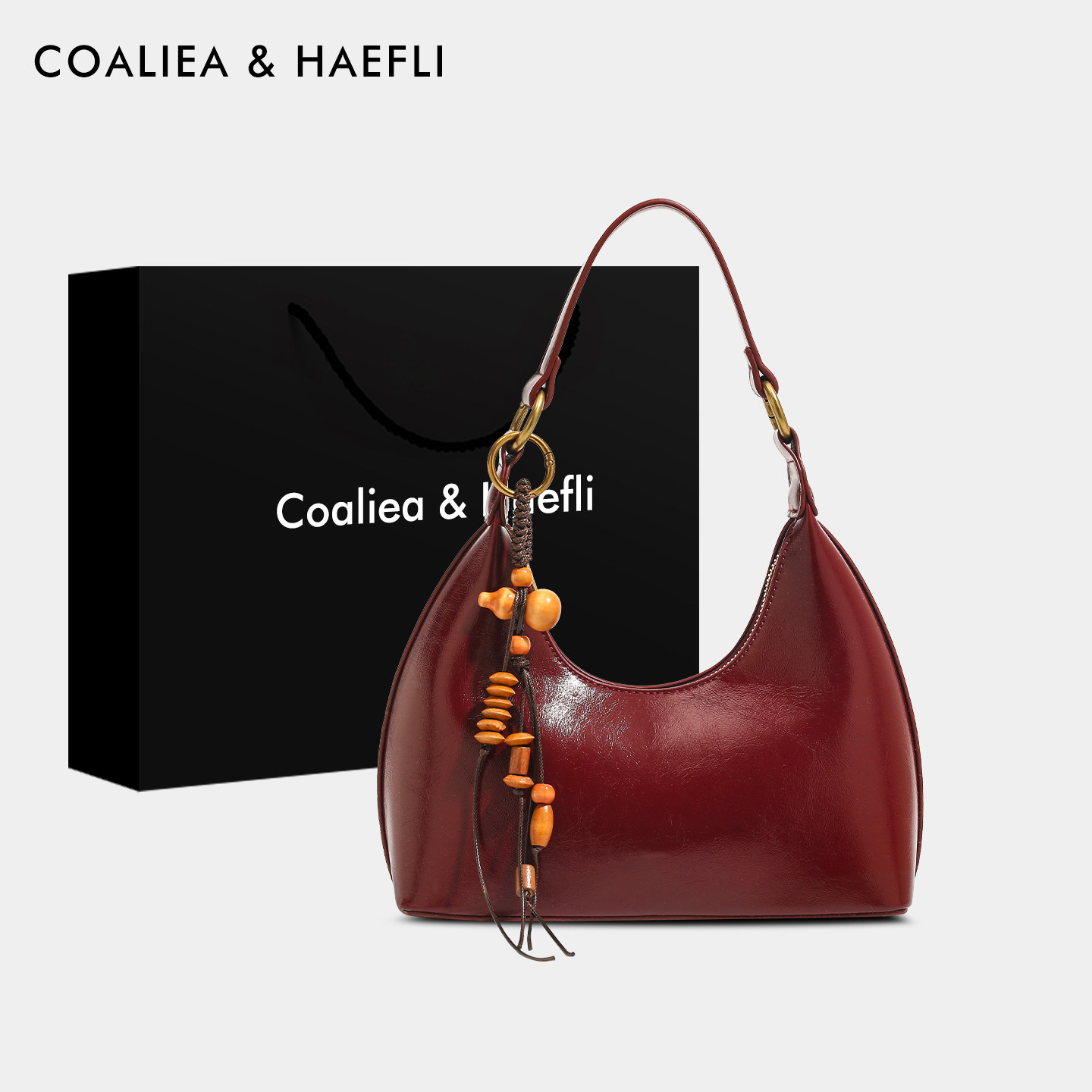 香港品牌油蜡皮晚宴腋下包质感红色手提包包女款通勤单肩斜挎包潮,箱包皮具/热销女包/男包,腋下包,淘宝优惠券,粉丝福利购,淘宝优惠卷