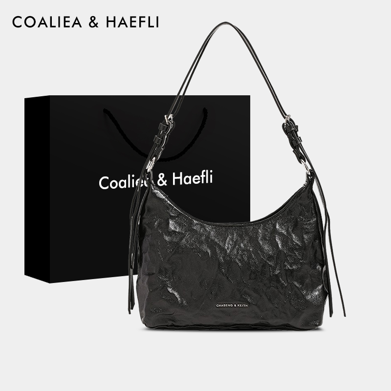 官网COALIEA&KAEFLI褶皱腋下包女