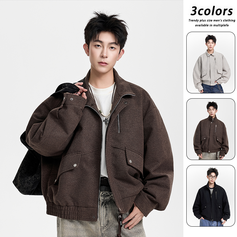 马克华菲翻领休闲防风小香风外套卡哈特外套极光绒毛呢夹克外套