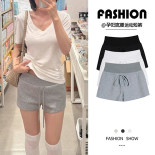 子夏装 怀孕期百搭短裤 外穿薄款 夏季 透气宽松三分热裤 无托腹孕妇裤