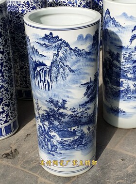 景德镇陶瓷大花瓶卷轴缸
