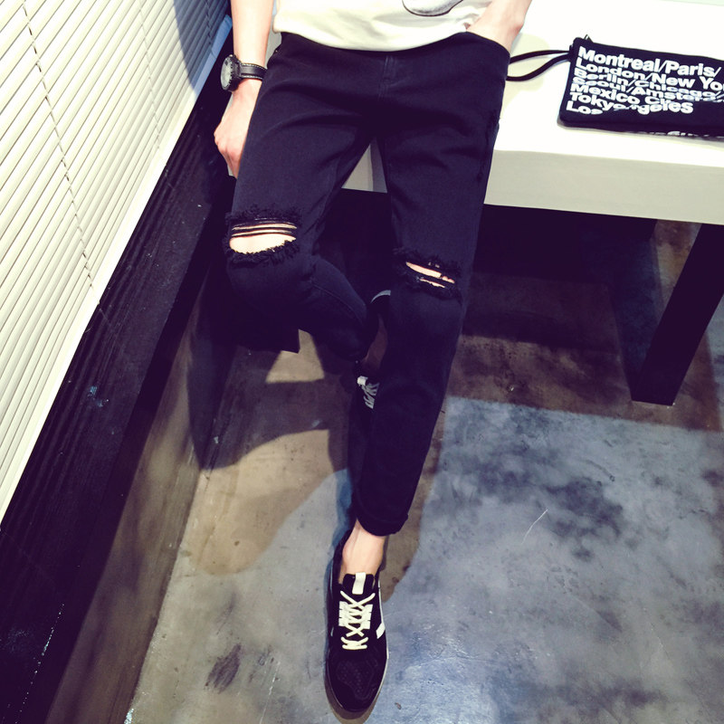 Jeans pour adolescent pieds Slim pour printemps - Ref 1467971 Image 1