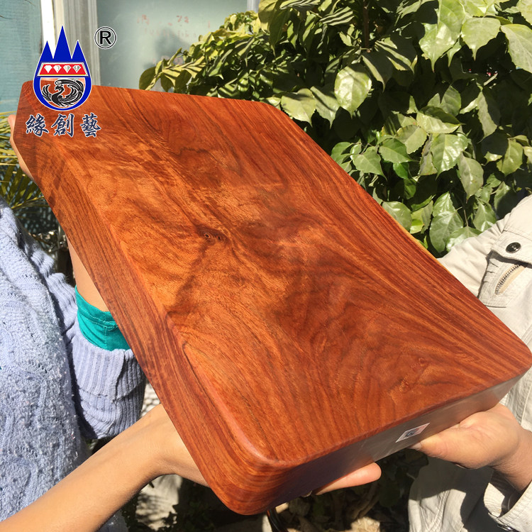 红木菜板大果紫檀厨房用具整木高档礼品摆件包邮缅甸花梨瑕疵钻板
