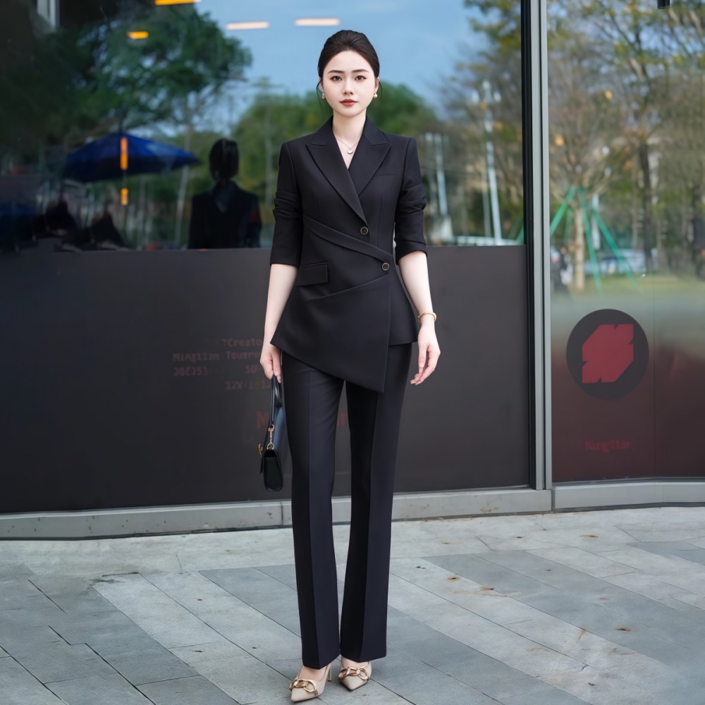 2026年春季简约优雅风西装套装女春季收腰OL职业装高级感气质通勤