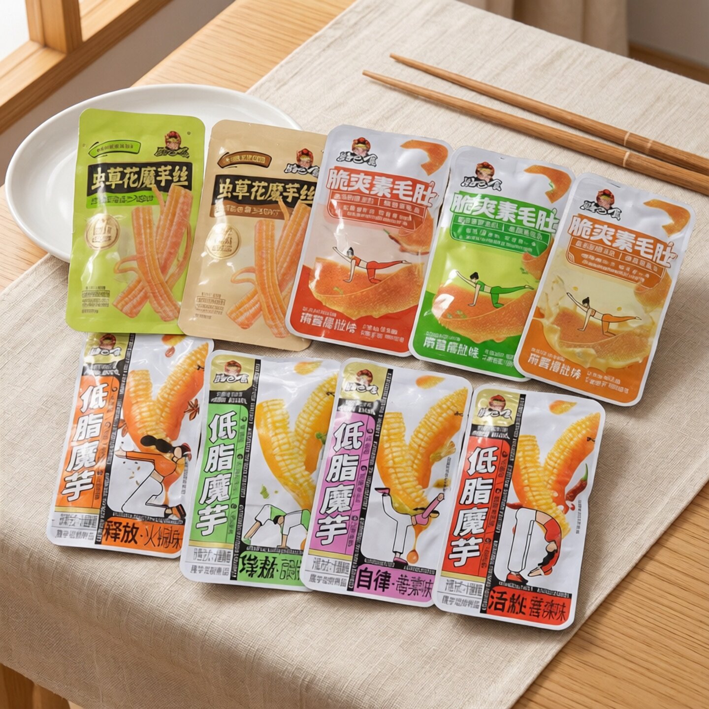 好巴食低脂魔芋爽500g素毛肚辣条小包装囤货零食小吃网红休闲食品