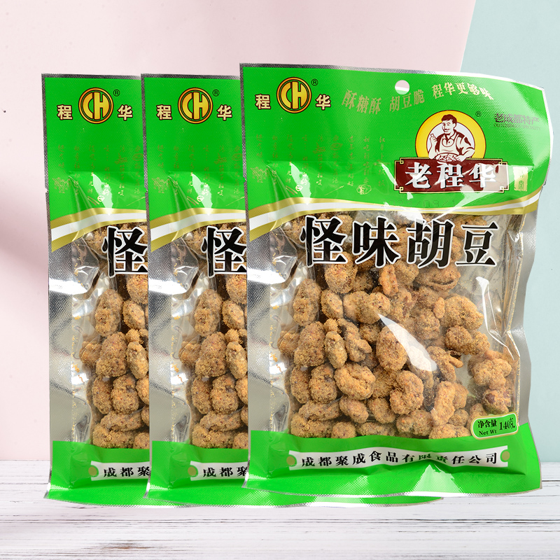 老程华怪味胡豆140g*5袋看球赛喝下啤酒四川成都特产传统重庆蚕豆