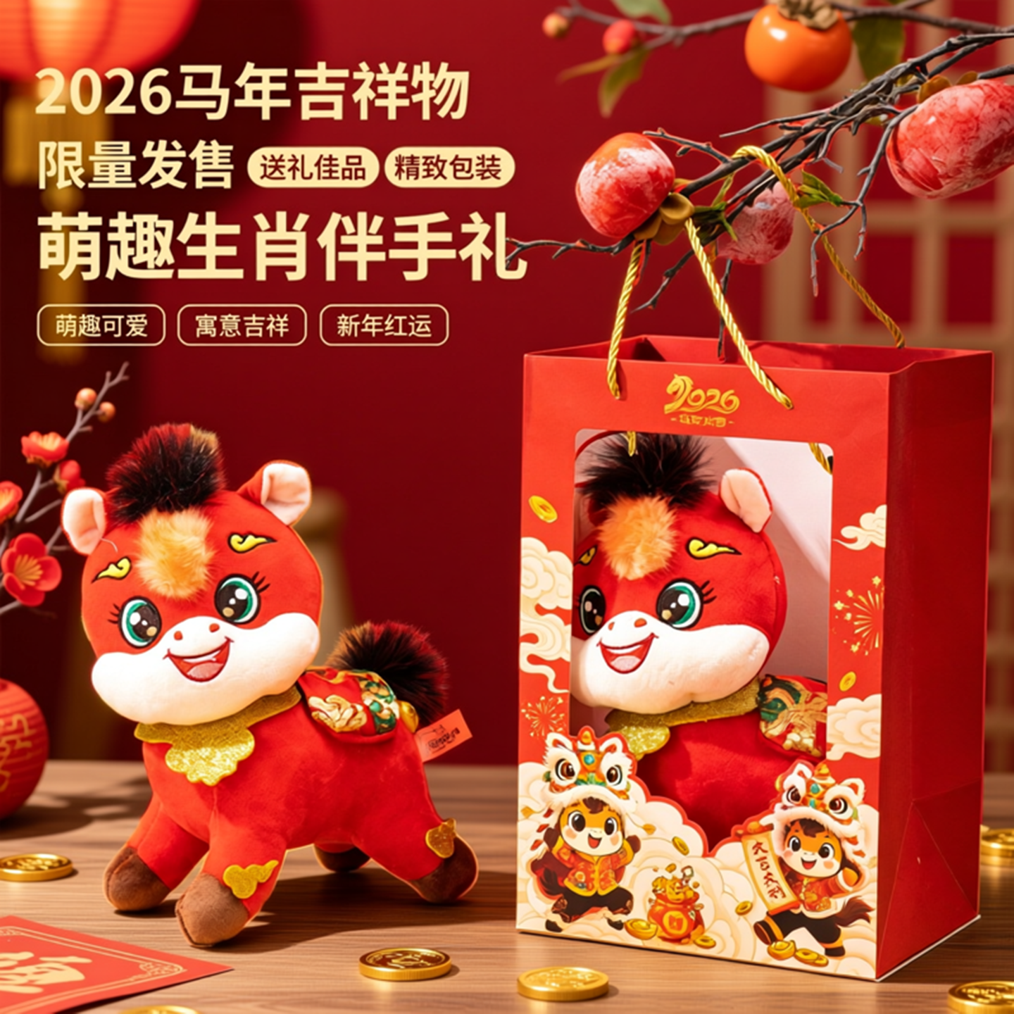 马年吉祥物公仔公司年会采购礼品