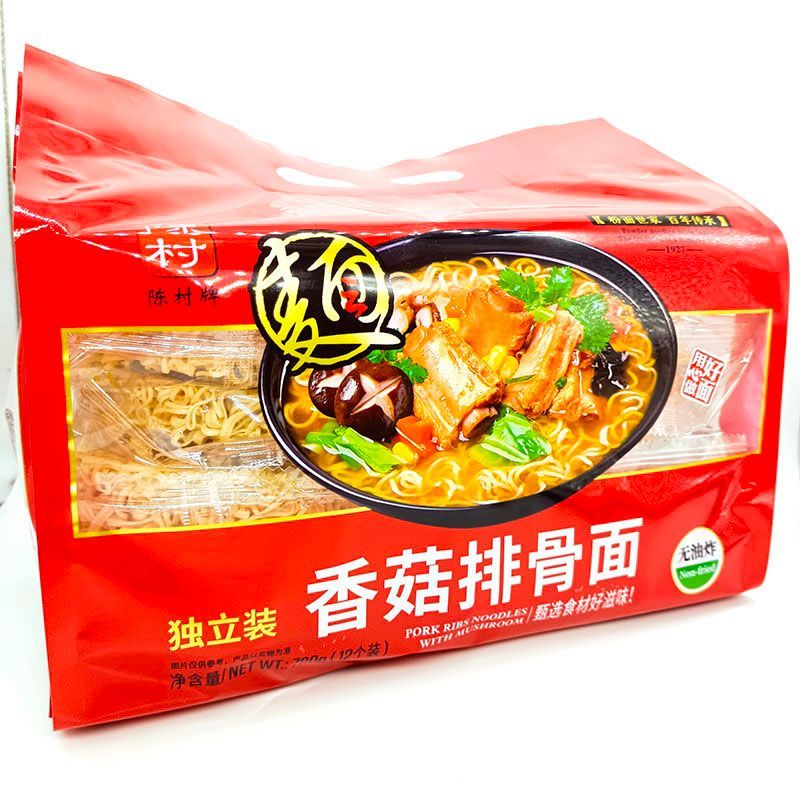 陈村牌香菇排骨面方便面速食面