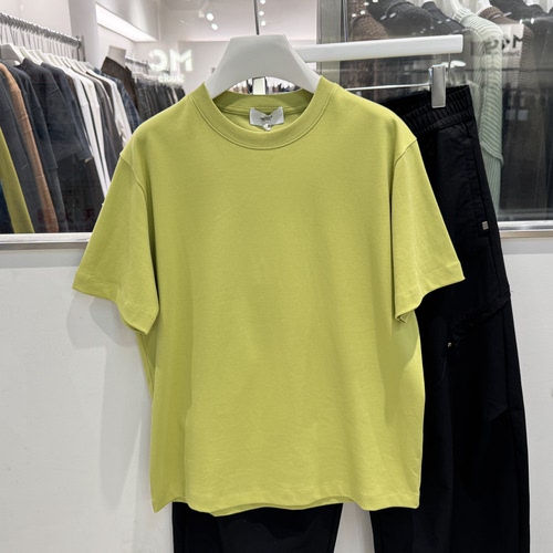 2026春夏美式复古简约重磅纯色短袖T恤男宽松百搭圆领内搭半袖潮t