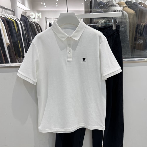 2026夏季新款日系复古刺绣字母短袖T恤男宽松百搭休闲半袖polo衫