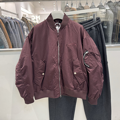 2025冬季美式复古棒球领羽绒服男时尚宽松百搭痞帅保暖工装外套潮