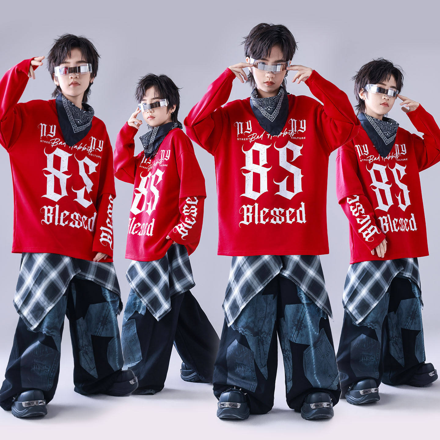 元旦儿童喜庆演出服少儿街舞服装hiphop童装架子鼓男童嘻哈潮服酷,童装/婴儿装/亲子装,儿童演出服,淘宝优惠券,粉丝福利购,淘宝优惠卷