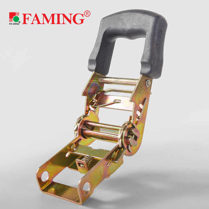 加厚钢拉紧器绳子收紧器棘轮捆绑器包胶手柄耐用防腐实芯柄轴