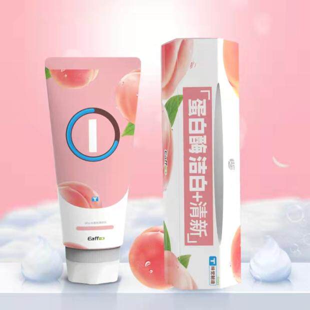 Eaff一夫鲜沁水蜜桃薄荷牙膏蛋白酶清新口气美白牙齿去黄牙除口臭