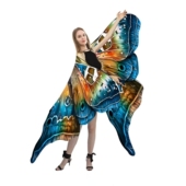 大披肩飞蛾披肩 大披肩万圣节披肩飞蛾款 咖色新款 吊坠披肩欧美爆款