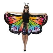 饰蝴蝶欧美星空小蝴蝶 蝴蝶双层飘逸小蝴蝶披肩装 大人套装 2025新款