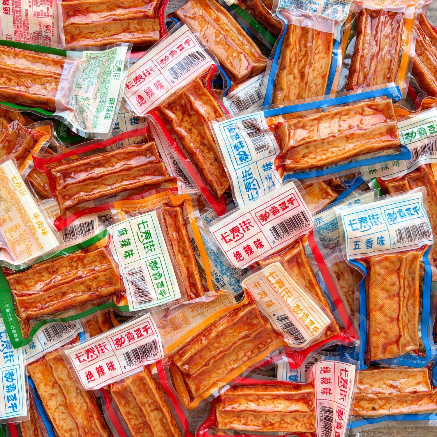 长寿街劲霸豆干小零食批发整箱散称五香特辣麻辣豆腐制品休闲食品