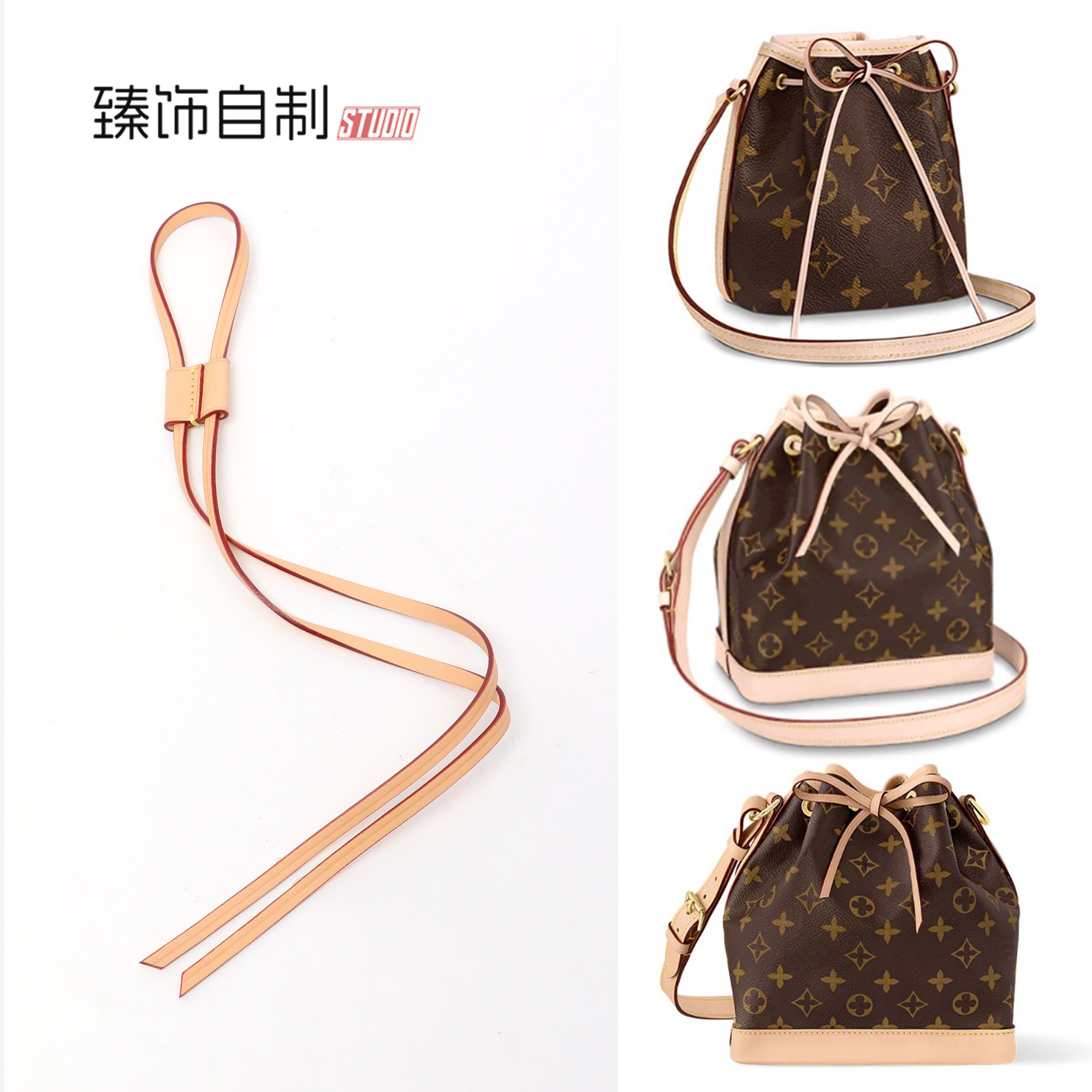 nanonoe/noebb牛皮抽绳束口图片