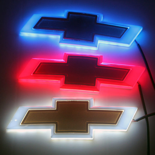 4D车标灯适用雪佛兰LED发光标CHEVROLET汽车标灯后标冷光车标灯