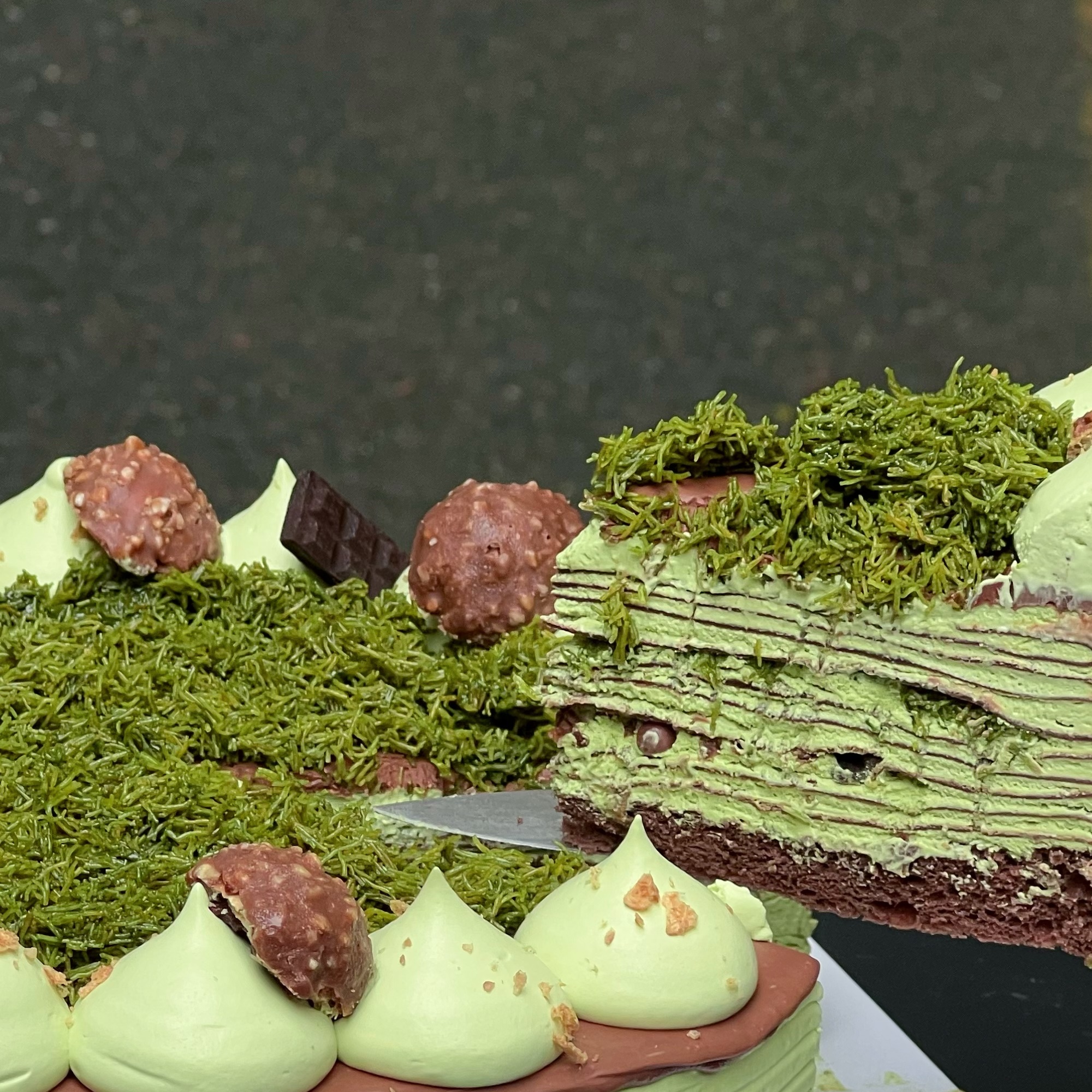 迪拜巧克力千层蛋糕动物奶油