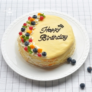 海德家榴莲芒果双拼千层生日蛋糕动物奶油圣诞元旦水果成都重庆