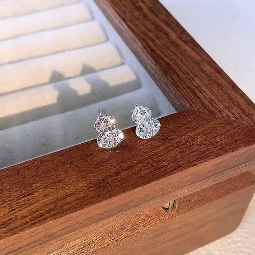 方行葫芦碎碎冰耳钉女S925纯银