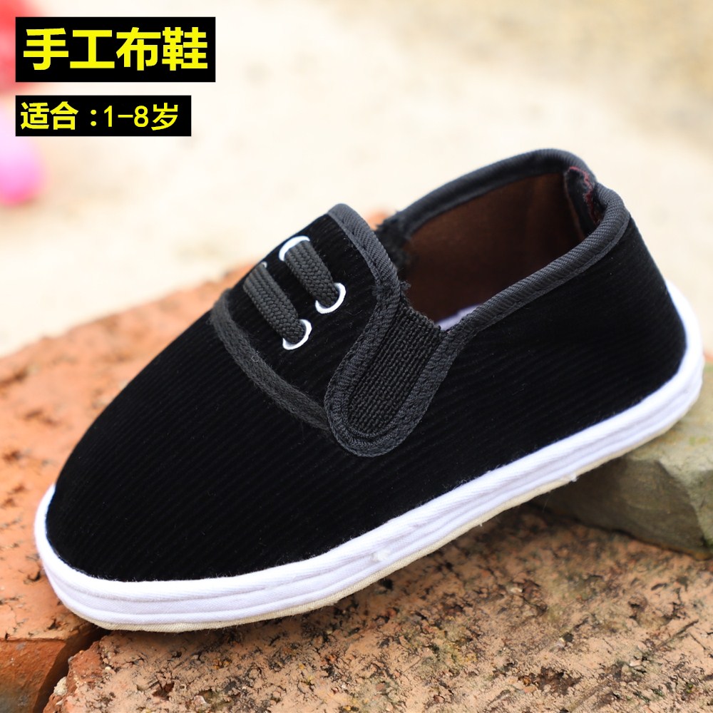 儿童透气软底手工千层底布鞋防滑