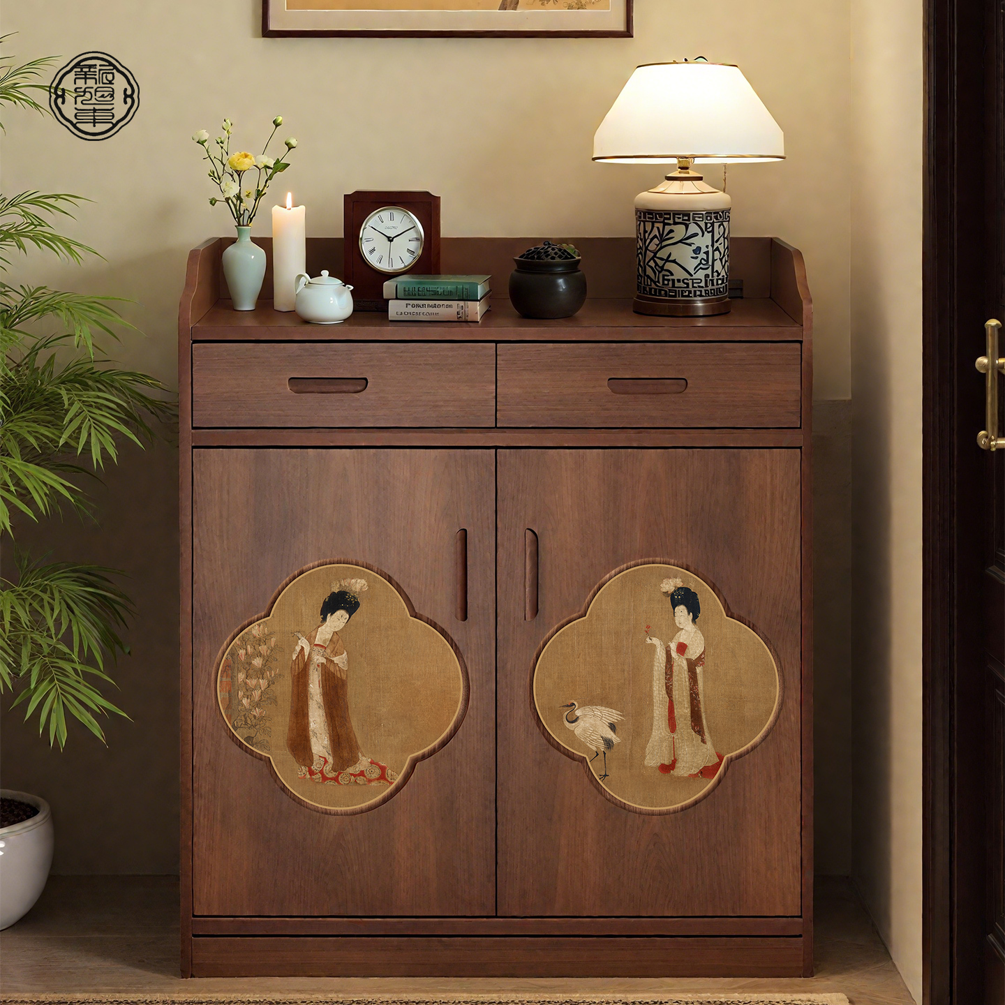 宋代美学实木斗柜小柜子多层储物柜客厅餐厅收纳柜餐边柜靠墙家用