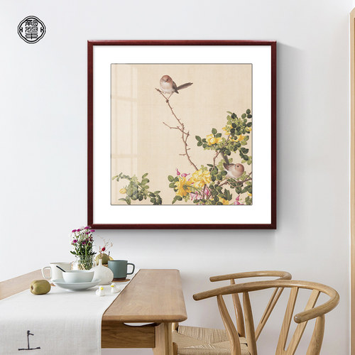 新旭东餐厅挂画新中式可定制