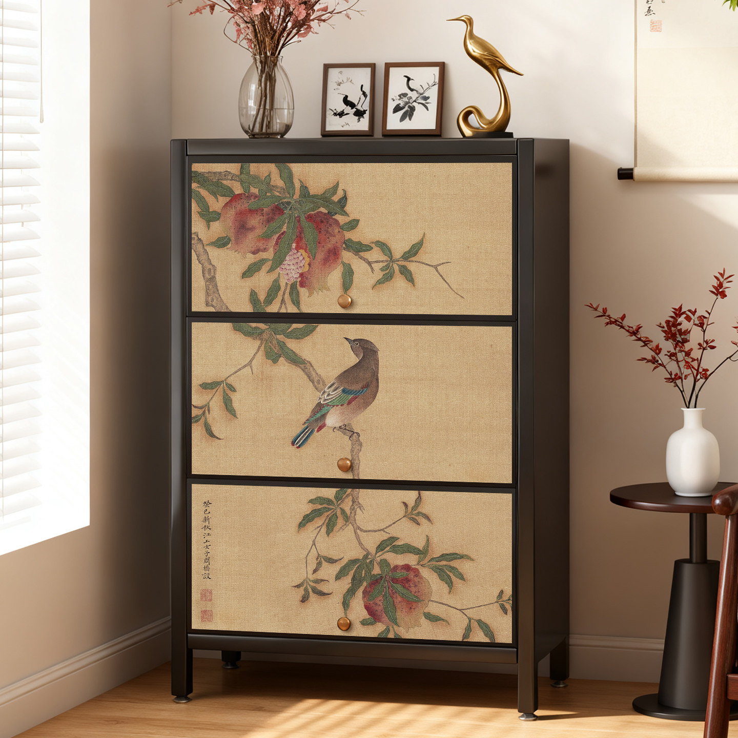 宋氏美学斗柜客厅边柜靠墙沙发置物柜餐边柜卧室铁皮柜子事事如意,住宅家具,斗柜,淘宝优惠券,粉丝福利购,淘宝优惠卷