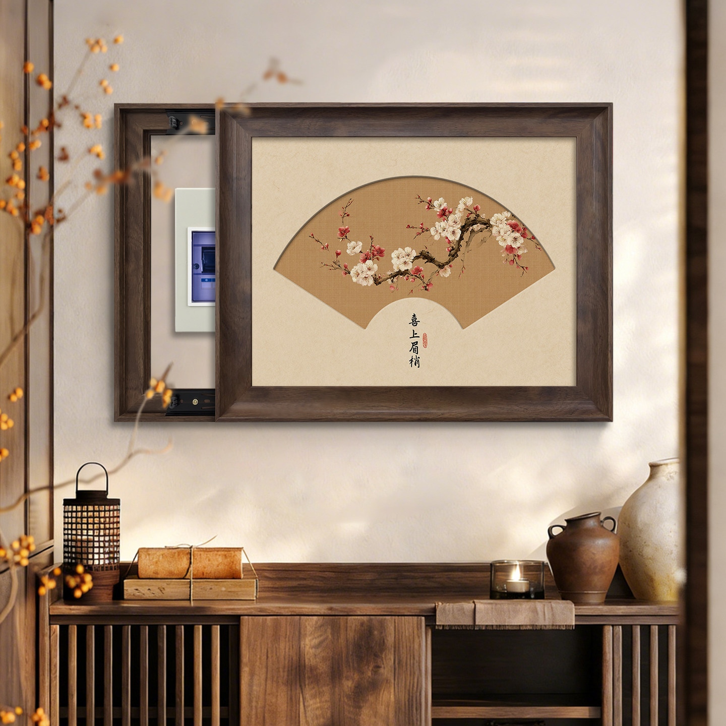 宋代美学电表箱装饰画免打孔遮挡配电箱挂画电闸盒玄关餐厅壁画,家居饰品,现代装饰画,淘宝优惠券,粉丝福利购,淘宝优惠卷