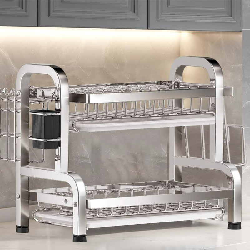304不锈钢碗碟收纳架沥水碗盘放碗碟子盘子碗架厨房置物架多功能